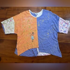 JG’s MAD LAB women’s Art To Wear Artsy Relaxed Blouse Sz M/L